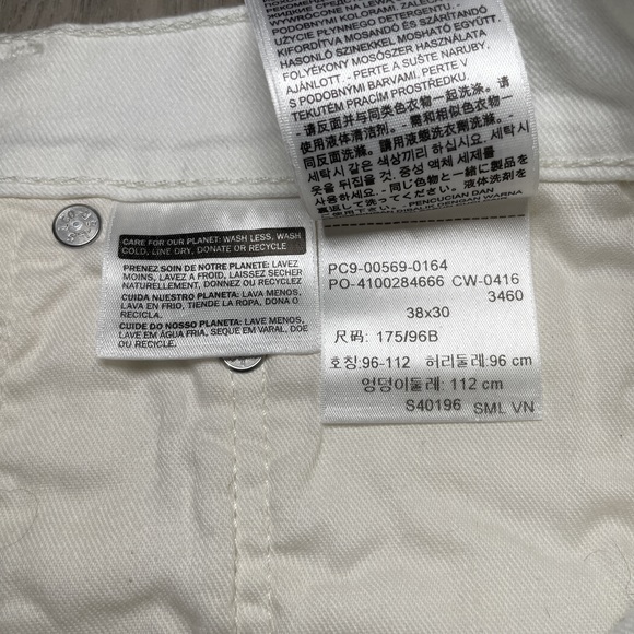 Levi Strauss & Co. 569 Loose Straight White Jeans 38x30 - Picture 9 of 10